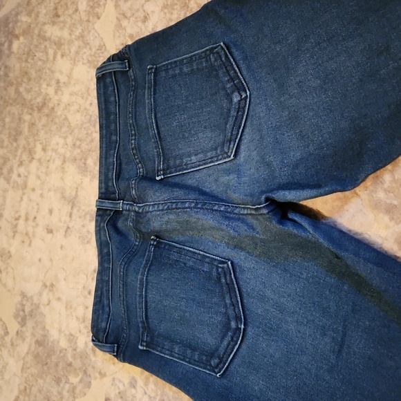 Just Black Denim Jeans Sz 30 Dark Wash Made In USA Distressed Hem - Picture 6 of 7